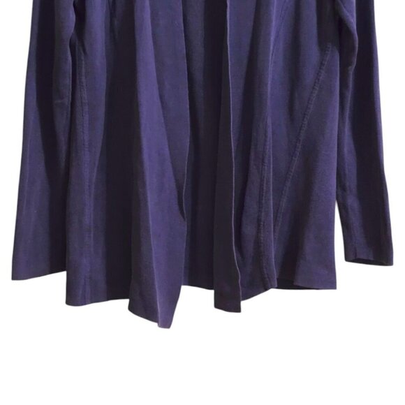 Eileen Fisher Blue Open Front Minimalist Cardigan Sz S - Picture 5 of 7